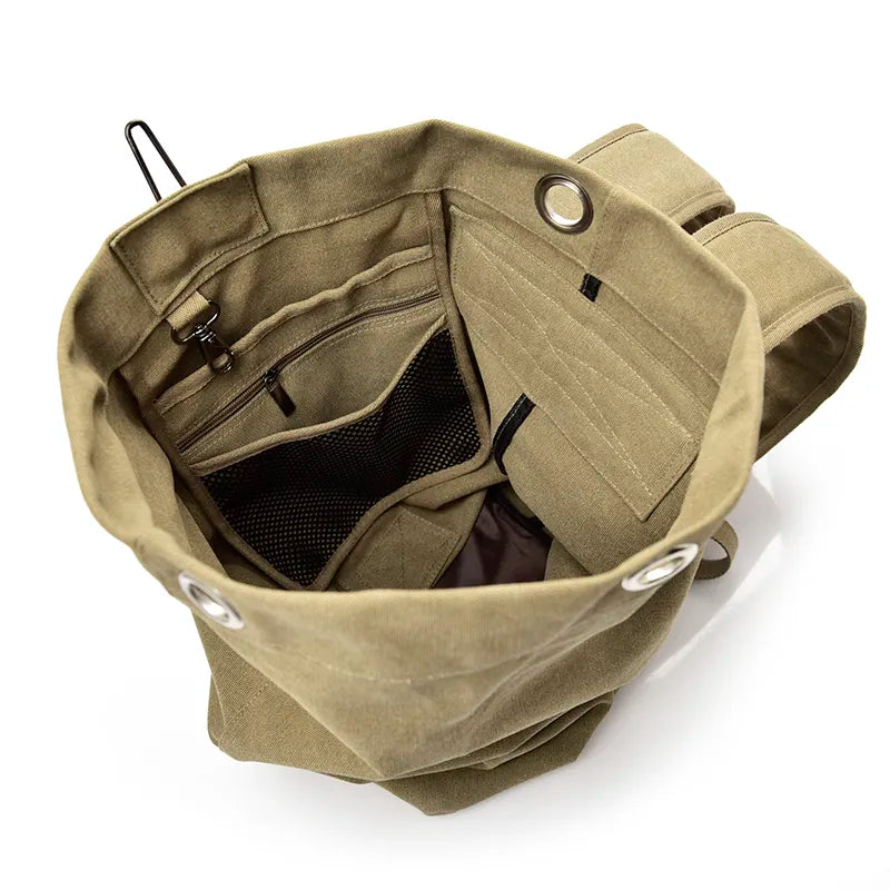 DIDA BEAR Large Capacity Canvas Bucket Rucksack
