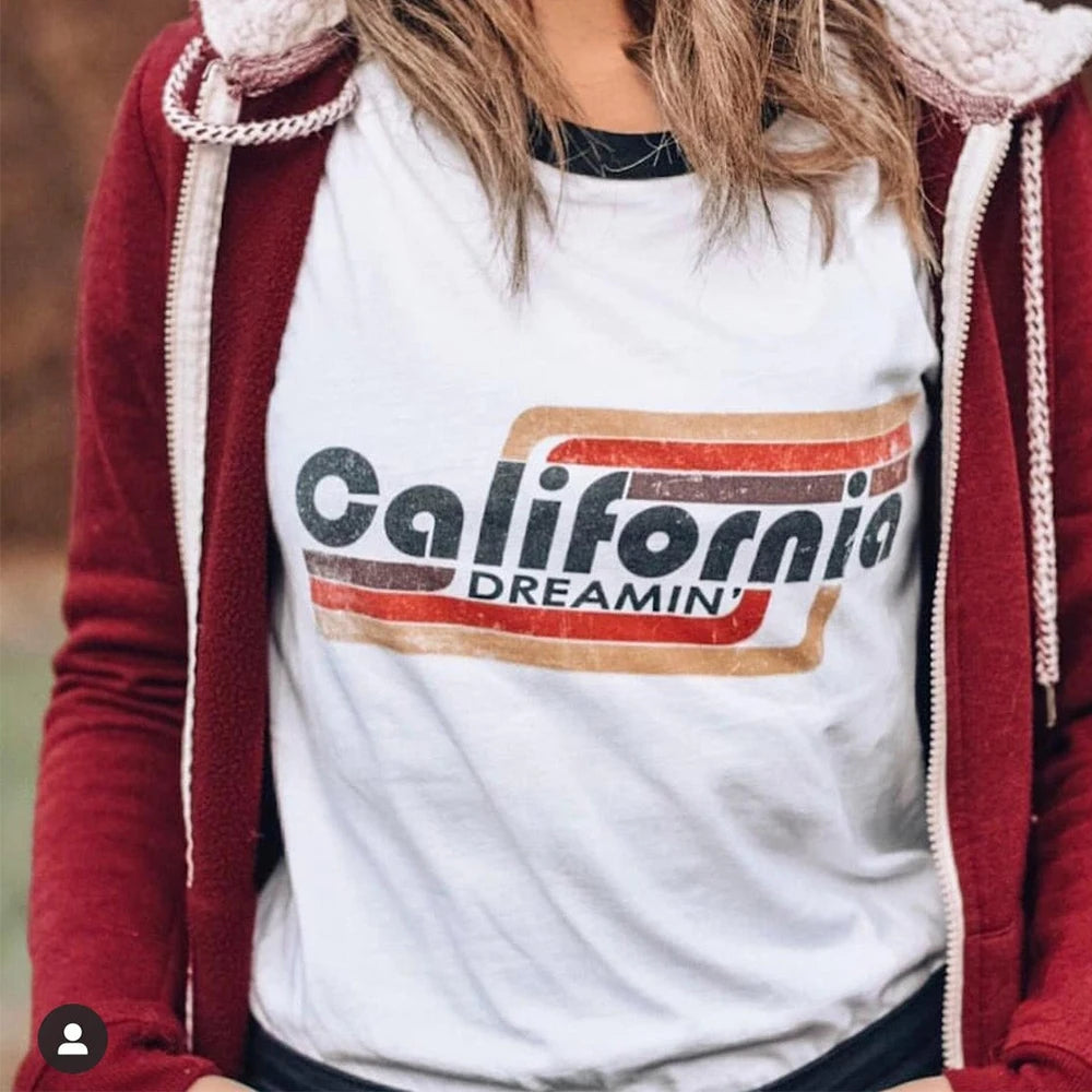 70's Inspired Vintage California Dreaming T-Shirt