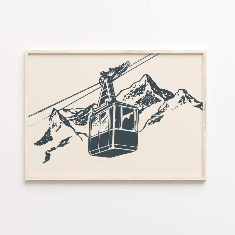 Après Ski Travel Winter Sports Landscape Unframed Canvas Art Poster Wall Print Home Decor