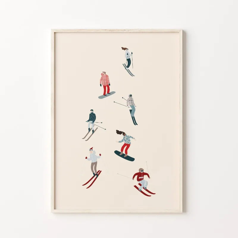 Après Ski Travel Winter Sports Landscape Unframed Canvas Art Poster Wall Print Home Decor