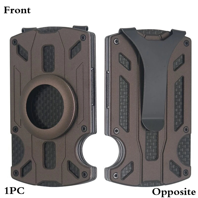 Ultimate Safety RFID-Blocking Slim Minimalist Metal Wallet w/ Money Clip