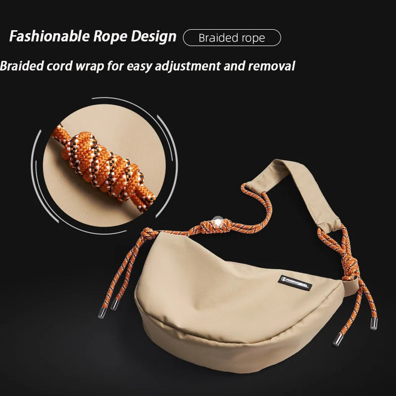 Solo Sling Ultralight Water-Resistant Braided Rope-Clasp Crossbody Bag