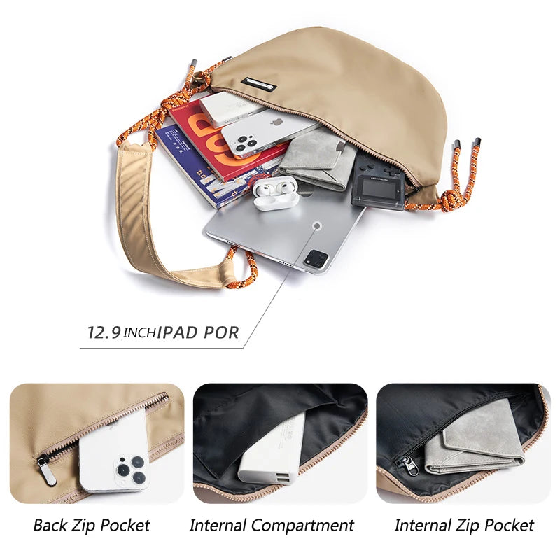 Solo Sling Ultralight Water-Resistant Braided Rope-Clasp Crossbody Bag
