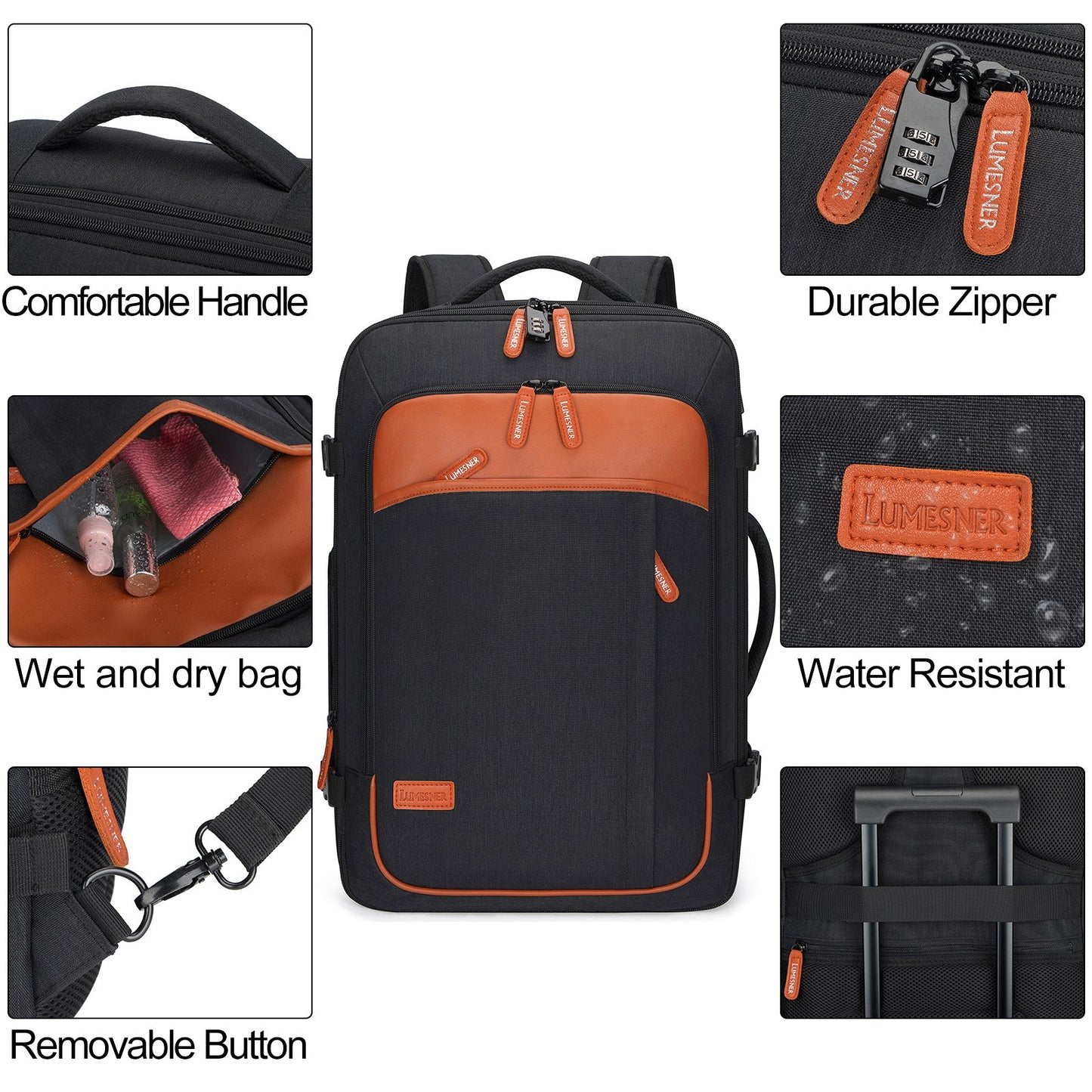 Modern All-In-One Expandable Business Travel Carry-On Backpack/Duffel
