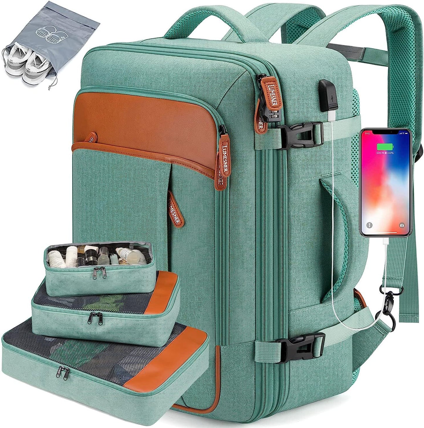Modern All-In-One Expandable Business Travel Carry-On Backpack/Duffel