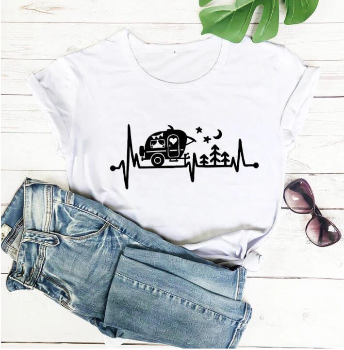 Camping Heartbeat Women's Graphic T-Shirt