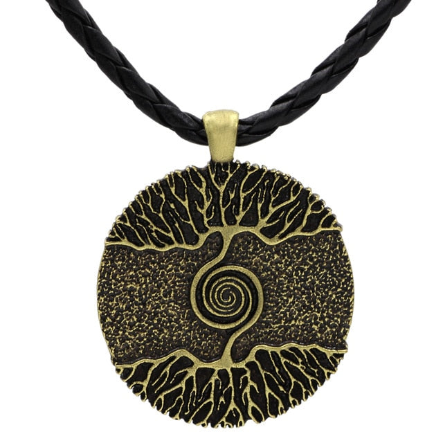 Yggdrasil, Tree of Life, Double-Sided Norse Viking Pendant Necklace