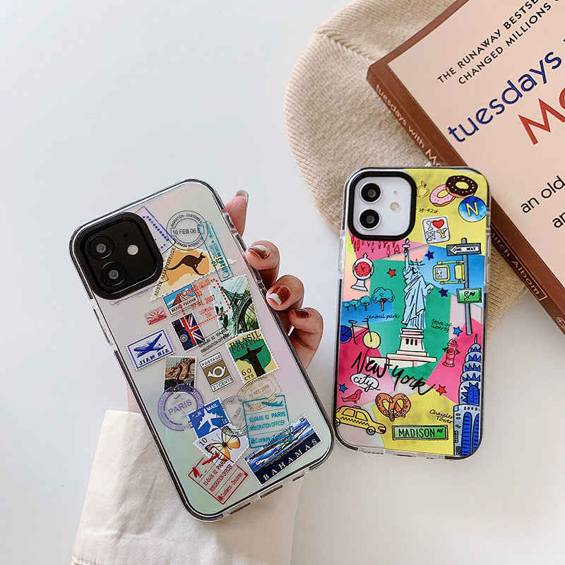 Fashion World Travel Label Phone Case, Compatible with Apple