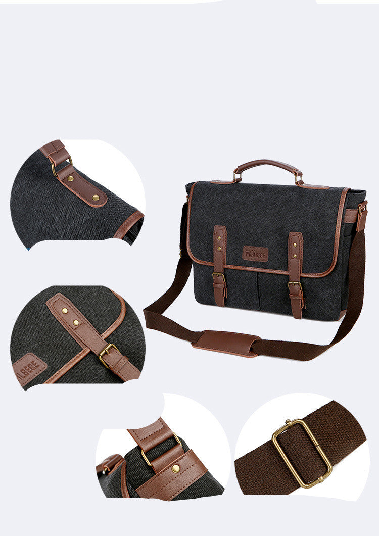 Business-First Globetrotter Canvas Travel Messenger Shoulder Bag