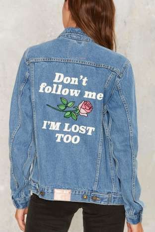 "Don't Follow Me, I'm Lost Too" Women's Denim Traveller Jacket