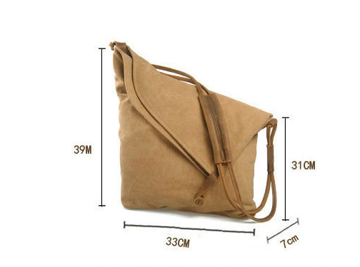 Retro-Inspired Diagonal Art Lover Crossbody Messenger Bag