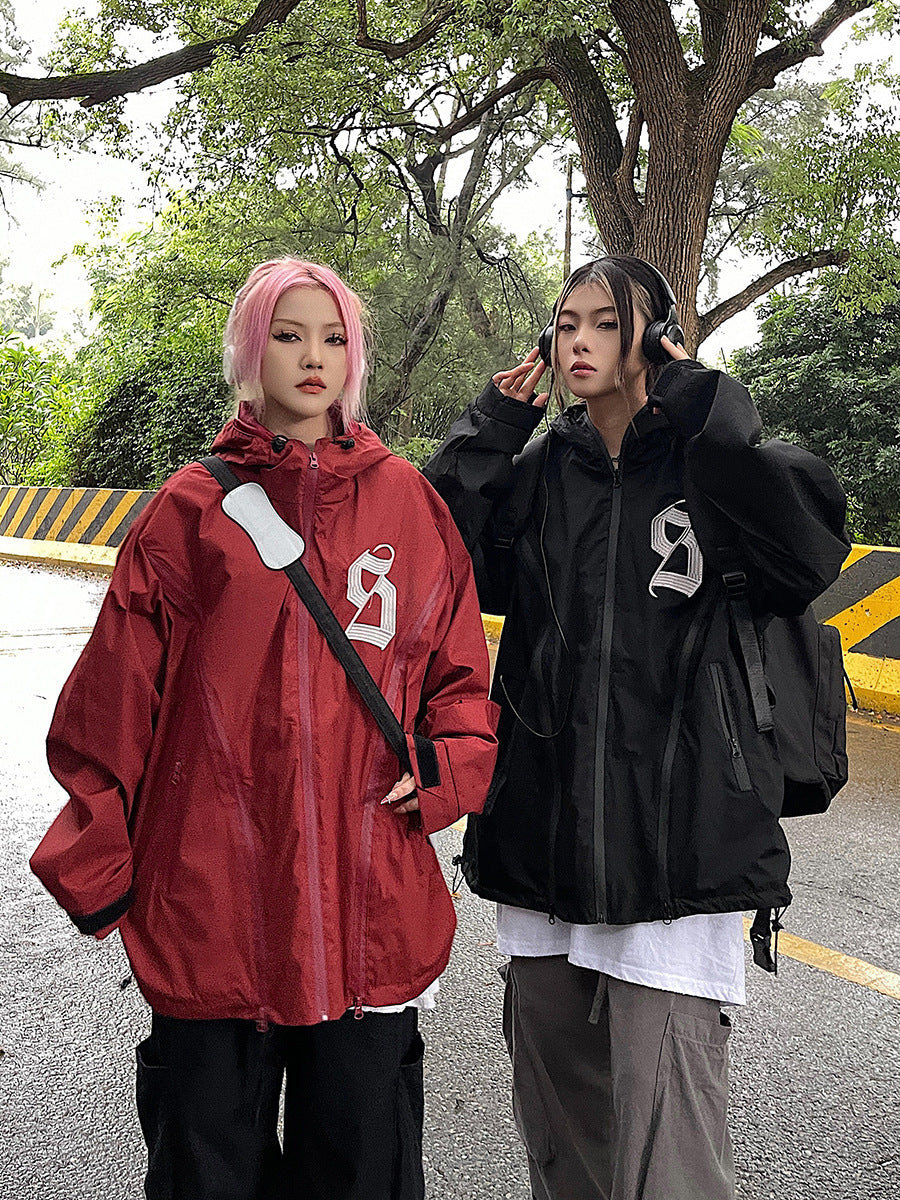 Hong Kong Hustle Street-Style Light Windbreaker Hoodie Jacket