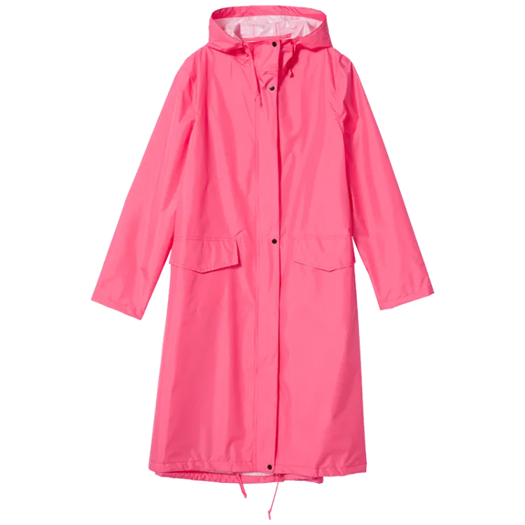 Women's Packable Waterproof Stylish Pongee Rain Jacket with Hood
