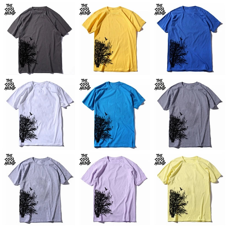 Fly Free 100% Cotton Short Sleeve Summer Print Casual T-Shirt