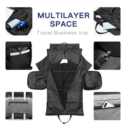 OZUKO 3-in-1 Multifunctional Men's Suit Shoulder Handbag