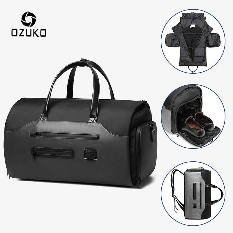 OZUKO 3-in-1 Multifunctional Men's Suit Shoulder Handbag