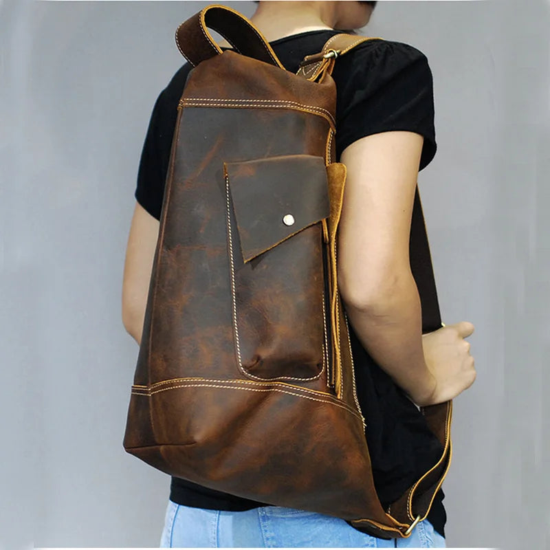 Genuine Leather Timeless Explorer's Satchel Chest Pack Sling Bag