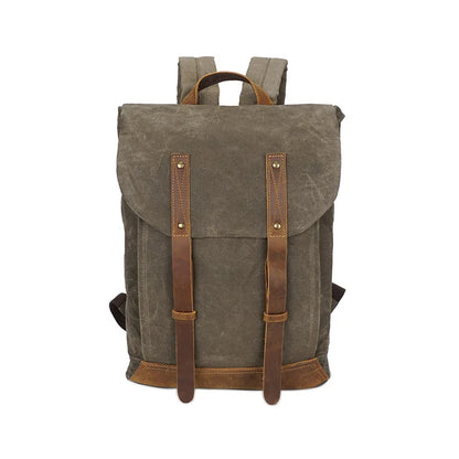 Vintage Explorer Classic Canvas Double-Belt Comfortable Carry Backpack