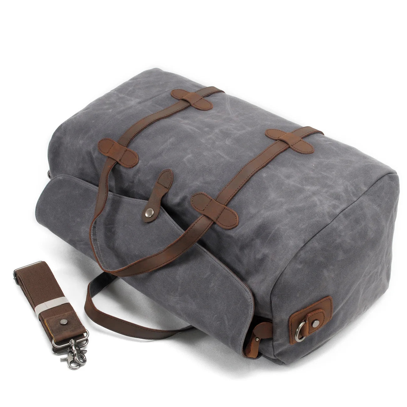 Grand Adventure Canvas and Leather Large Capacity Travel Duffel Weekender Bag