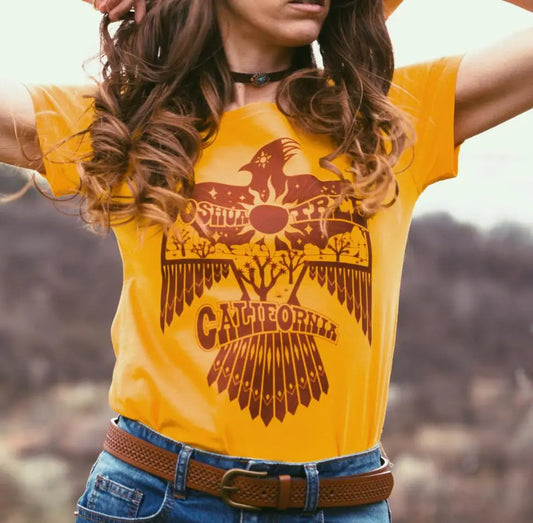 Joshua Tree Thunderbird Vintage Gold Southwest Native Woman's T-Shirt
