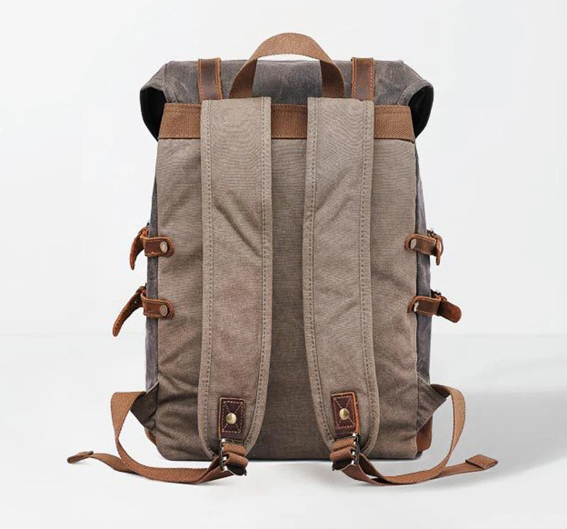 Intrepid Explorer Water-Resistant Waxed Canvas Backpack Rucksack