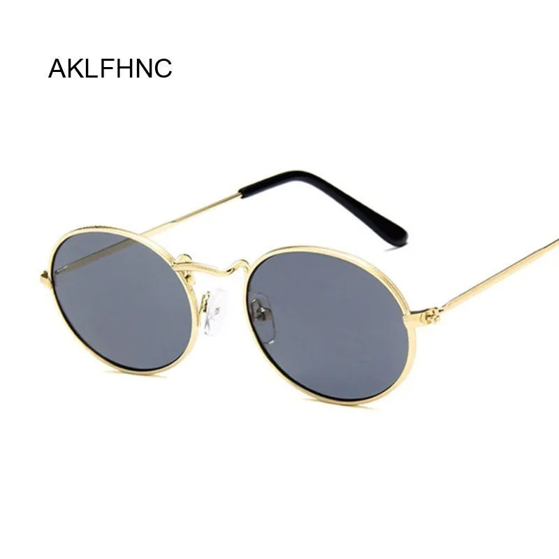 Elevated Style Oval Mirror Luxury Designer UV400 Sleek Modern Sunglasses