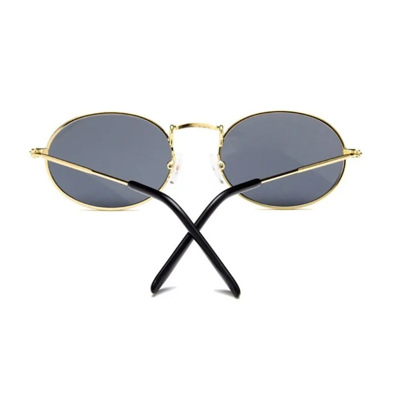 Elevated Style Oval Mirror Luxury Designer UV400 Sleek Modern Sunglasses