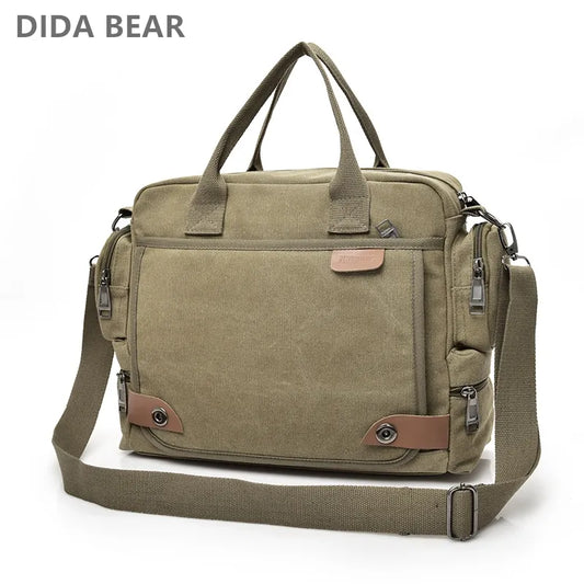 Dida Bear Canvas Crossbody Travel Casual Shoulder Messenger Bag