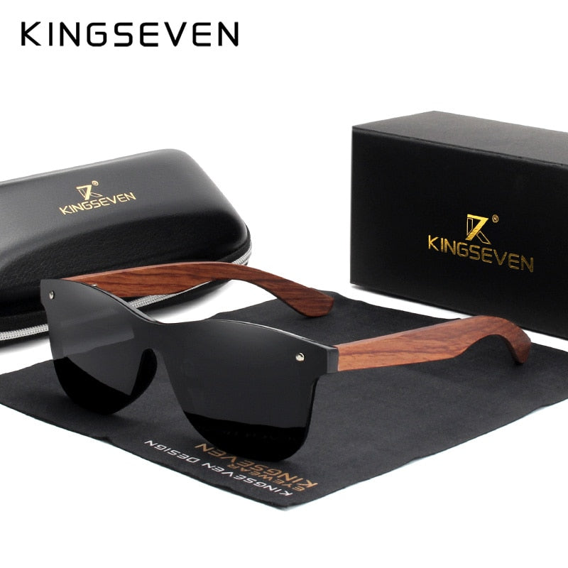 KINGSEVEN Natural Wooden Sunglasses for Men