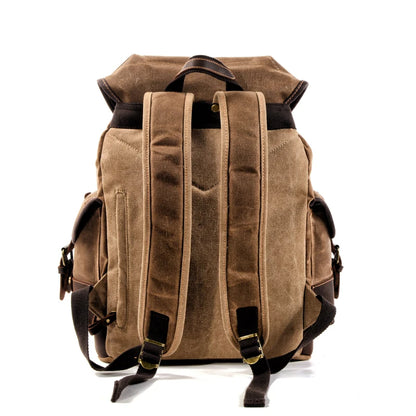 Classic Expedition Outdoor Nomad Waterproof Waxed Canvas Backpack