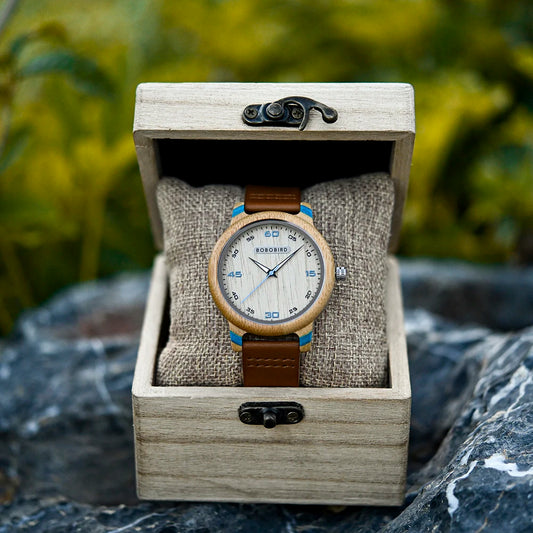 BOBO BIRD Bamboo Wristwatch, with Gift Box
