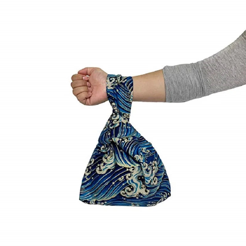 MABULA Minimalist Lightweight Japanese-Style Knot Wrist Bag