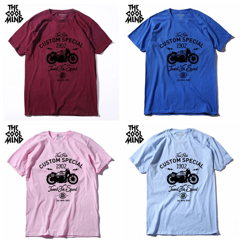 100% Cotton "Tuned For Speed" Motorcycle T-Shirt