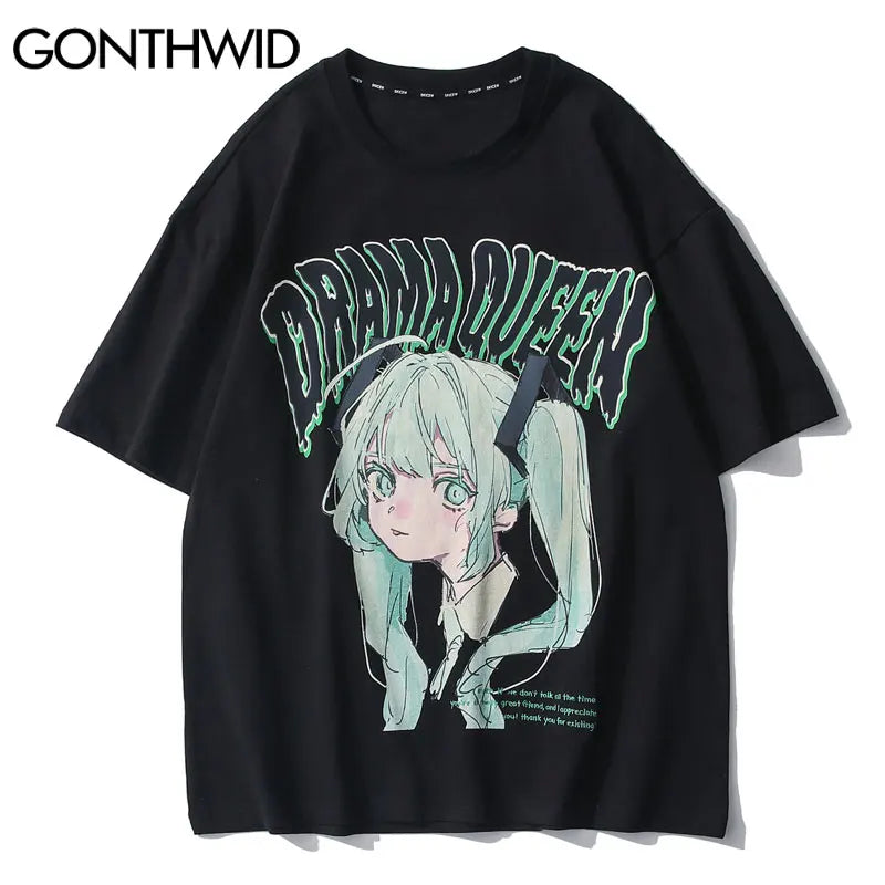 "Drama Queen" Anime Graffiti Girl Tokyo Streetwear T-Shirt