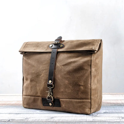 Rugged Retro American Canvas Motorcycle Messenger Bag