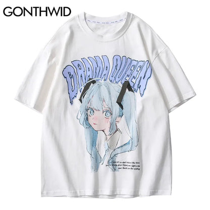 "Drama Queen" Anime Graffiti Girl Tokyo Streetwear T-Shirt