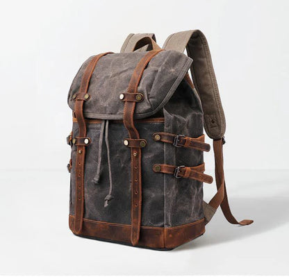 Intrepid Explorer Water-Resistant Waxed Canvas Backpack Rucksack