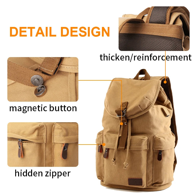 Globetrotter Water Resistant Vintage-Style Breathable Backpack