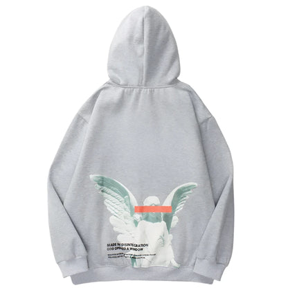 Tiny Spark Blind Angel Hip Hop Streetwear Printed Fleece Hoodie