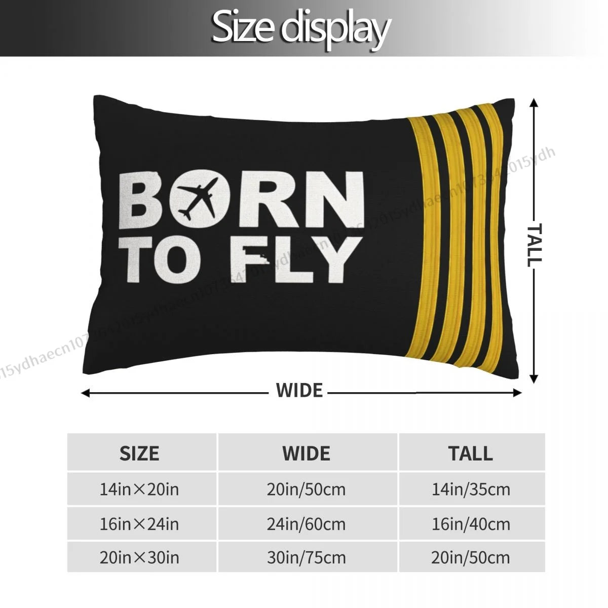 "Born To Fly" Captain Stripes Aviation-Inspired Decorative Pillowcase