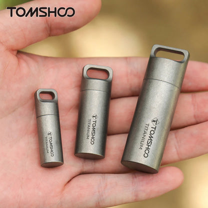 Tomshoo Mini Titanium Waterproof Storage Perfume Case Eco-Friendly Pendant Pill Box