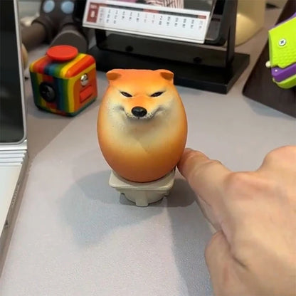 Japanese Shiba Inu Stress Relief Egg PVC Desk Decor For Home Office