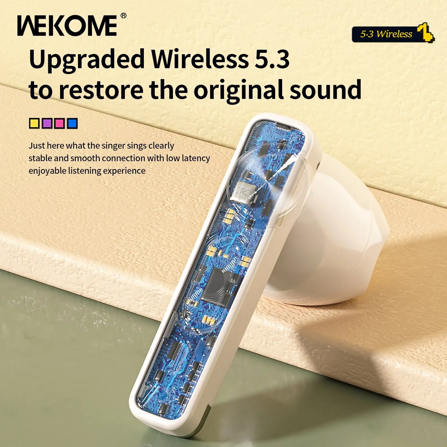 WEKOME Retro Gamer Wireless Bluetooth 5.3 Dual-Mic Earbuds