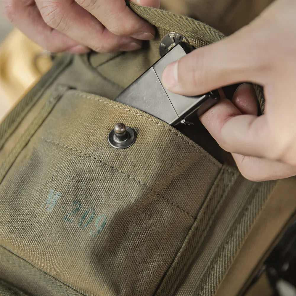 M209 Tactical Cipher Machine Crossbody Canvas Shoulder Bag