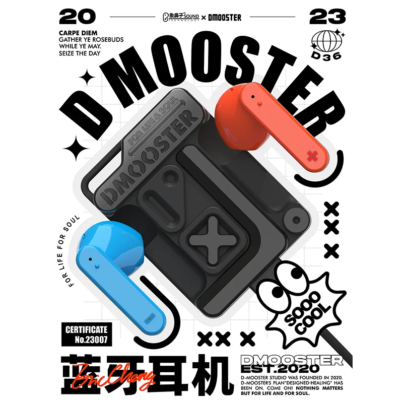 Dmooster D36 Wireless Bluetooth 5.3 Classic 8-Bit Retro Gamer Earphones