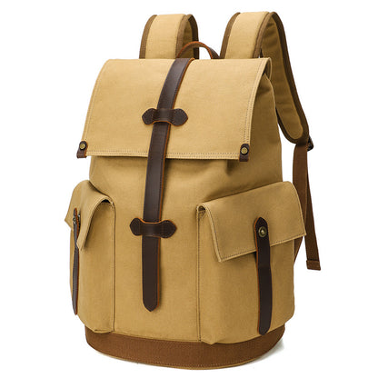 Retro Aesthetic Timeless Style Minimalist Outdoor Canvas Backpack