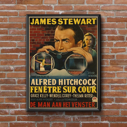 International Foreign Language Classic Hitchcock Retro Movie Posters Wall Art