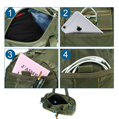 LQARMY 1000D Nylon Tactical Parachute Sport Crossbody Duffle Bag
