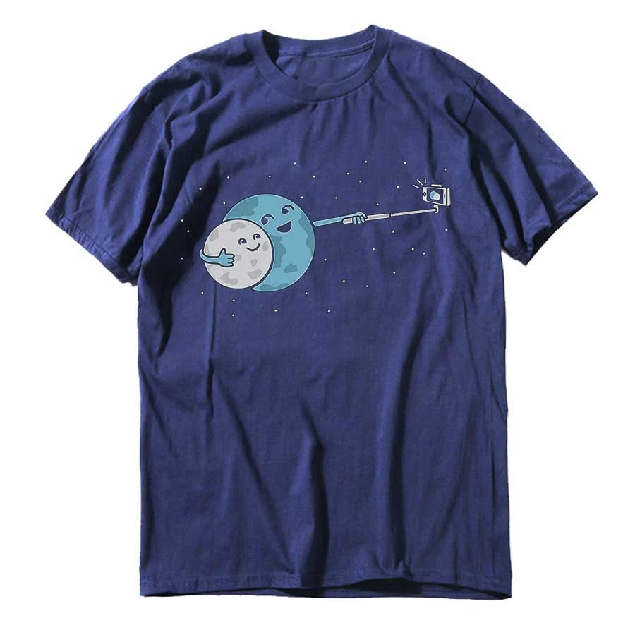 Earth & Moon "Selfie Squad" Casual 100% Cotton T-Shirt