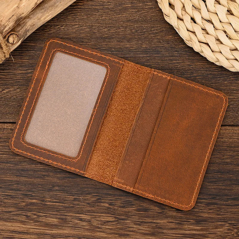 Genuine Leather RFID-Blocking Anti-Theft Travel Essential Card Holder